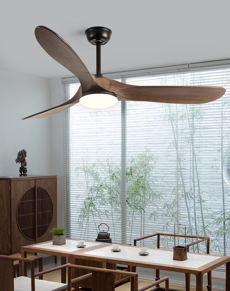 88-Inch Solid Wood Ceiling Fan Light