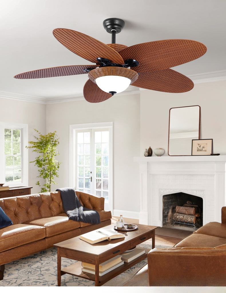 Industrial Style Ceiling Fan Light for Restaurant and Living Room