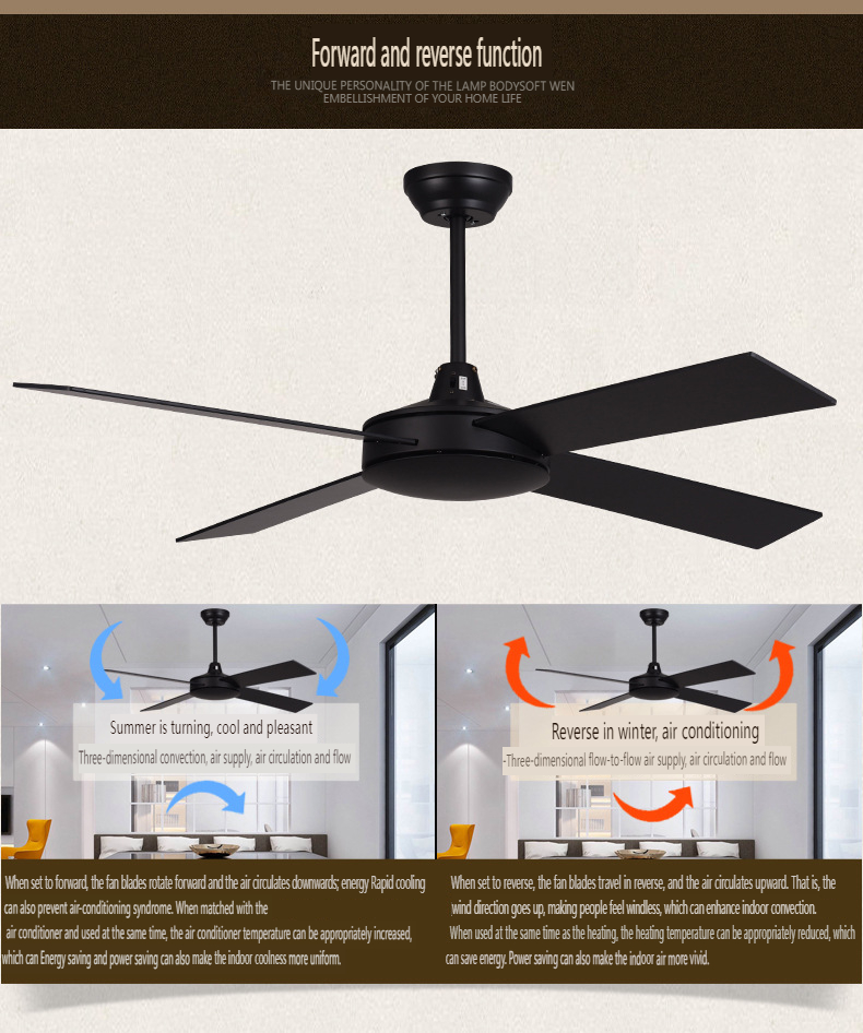 52-Inch Ceiling Fan for Western Restaurants