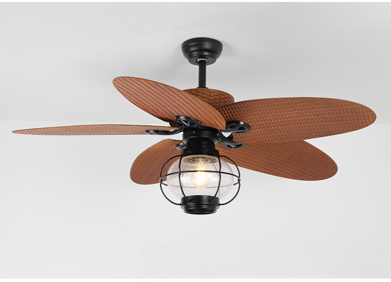 Industrial Style Ceiling Fan Light for Restaurant and Living Room