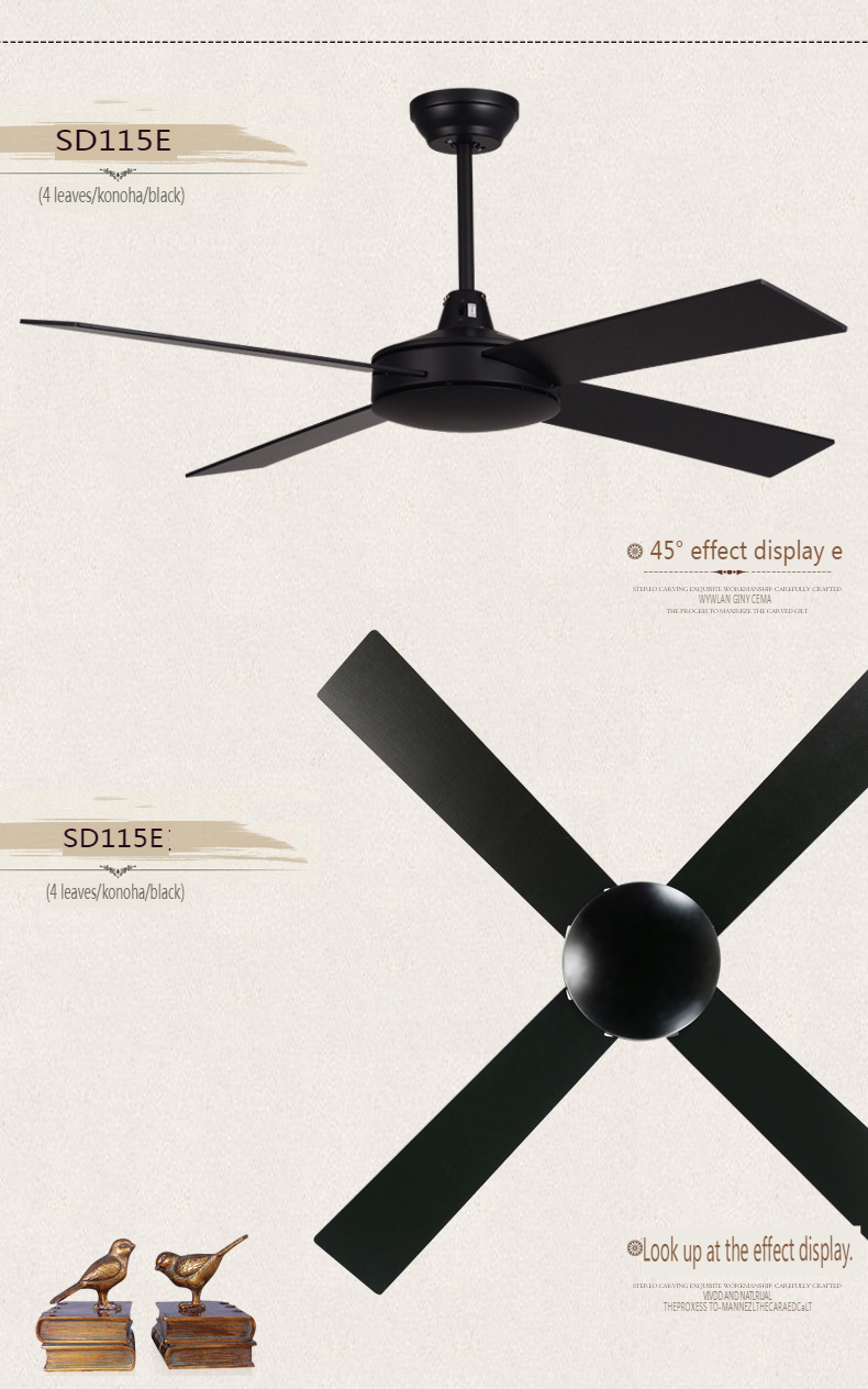 52-Inch Ceiling Fan for Western Restaurants