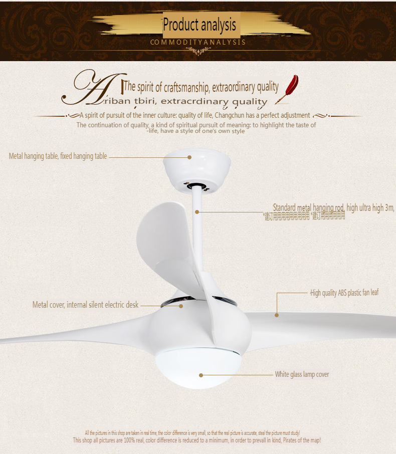 52-Inch LED Ceiling Fan Light