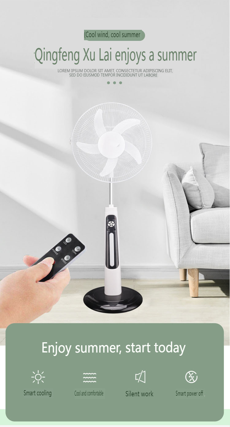 Solar Rechargeable Standing Fan