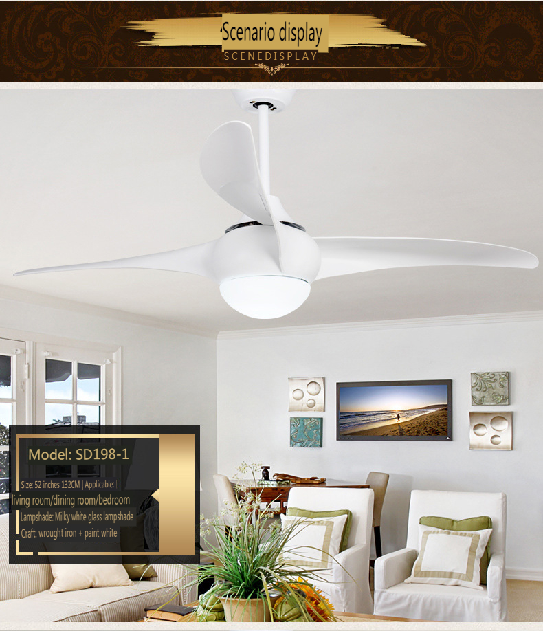 52-Inch LED Ceiling Fan Light