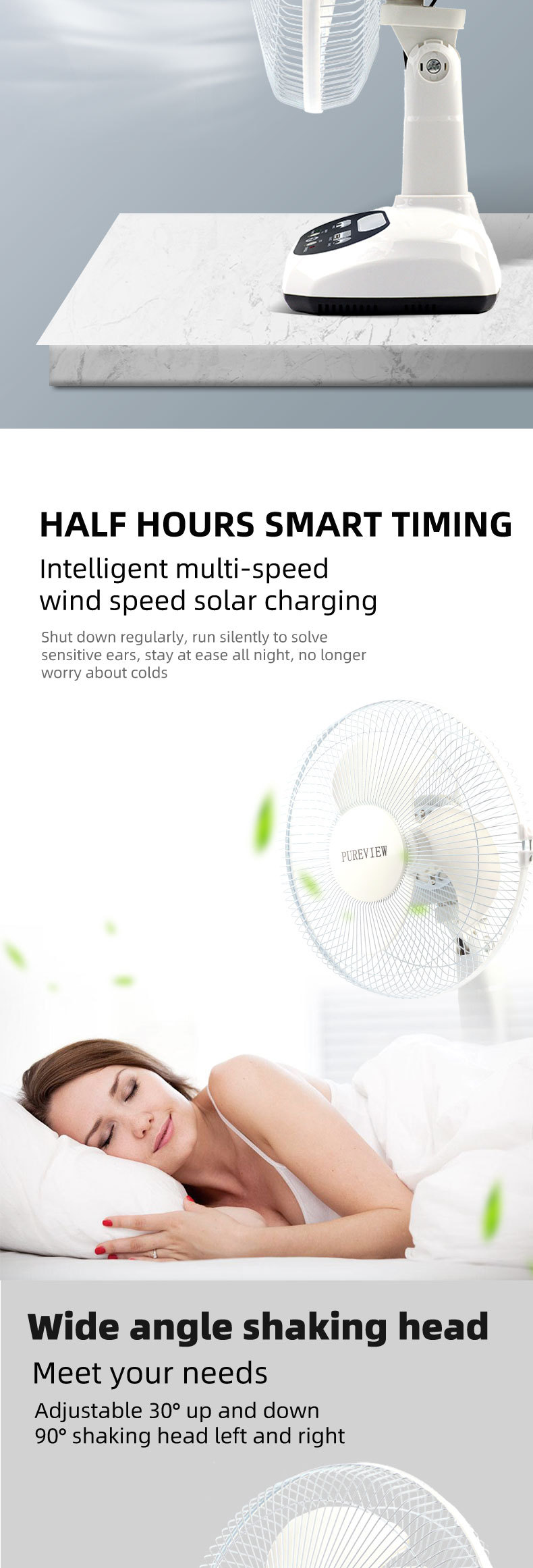 Solar Rechargeable Fan