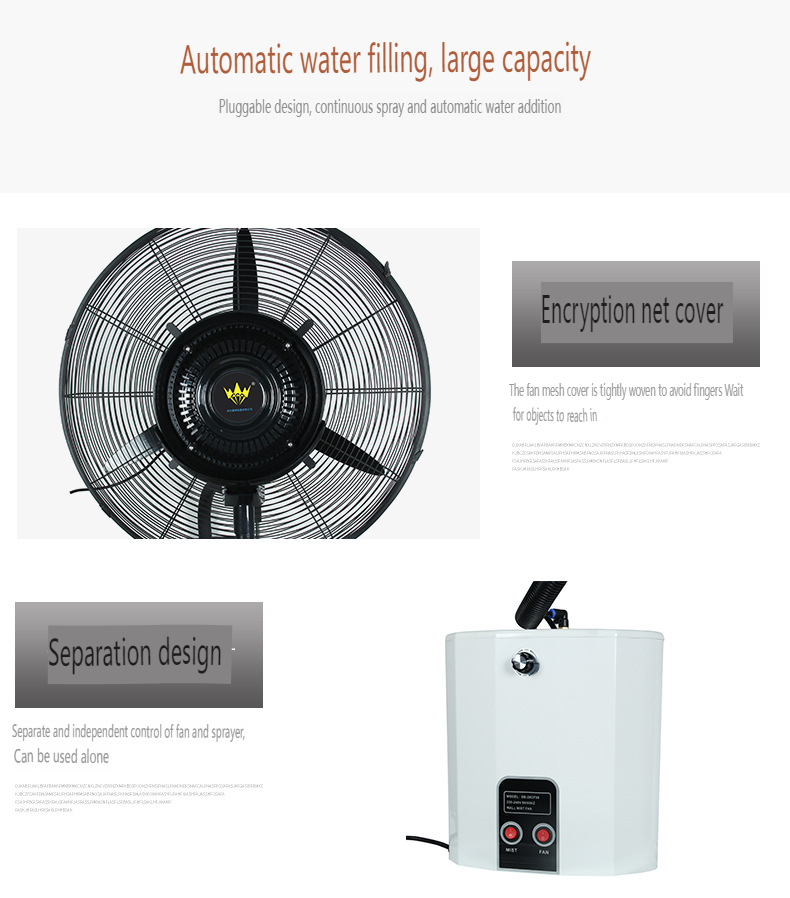 Industrial Wall-Mounted Misting Fan