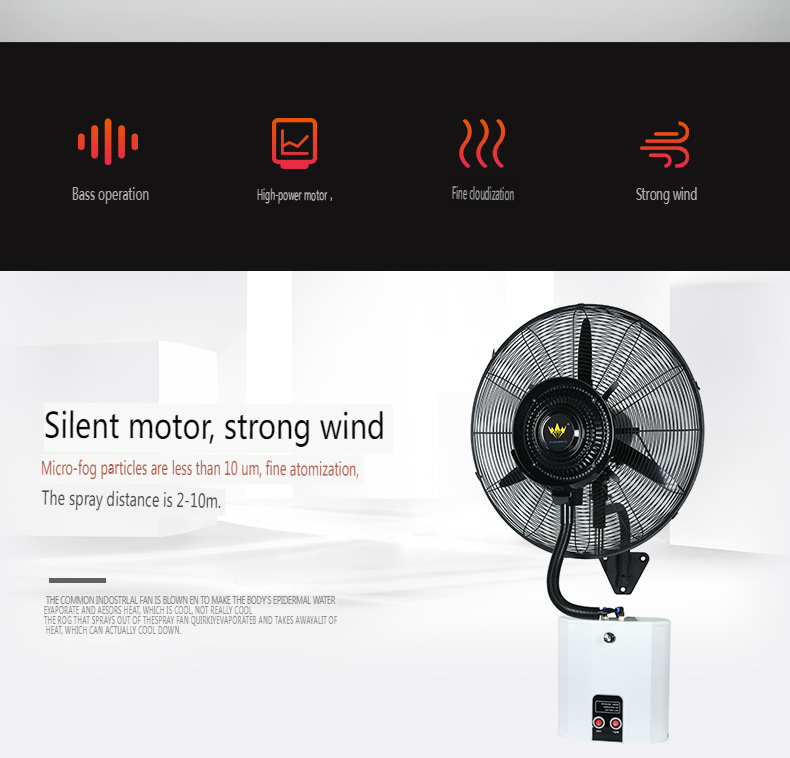 Industrial Wall-Mounted Misting Fan