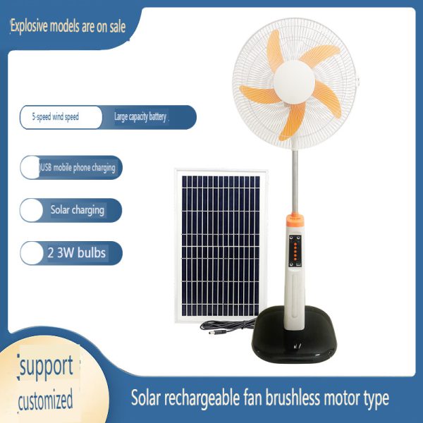 Portable Solar Fan with Remote Control