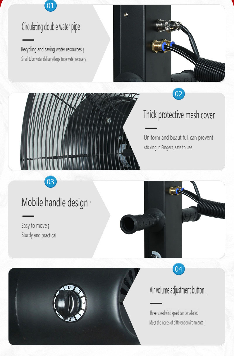 Industrial Misting Electric Fan