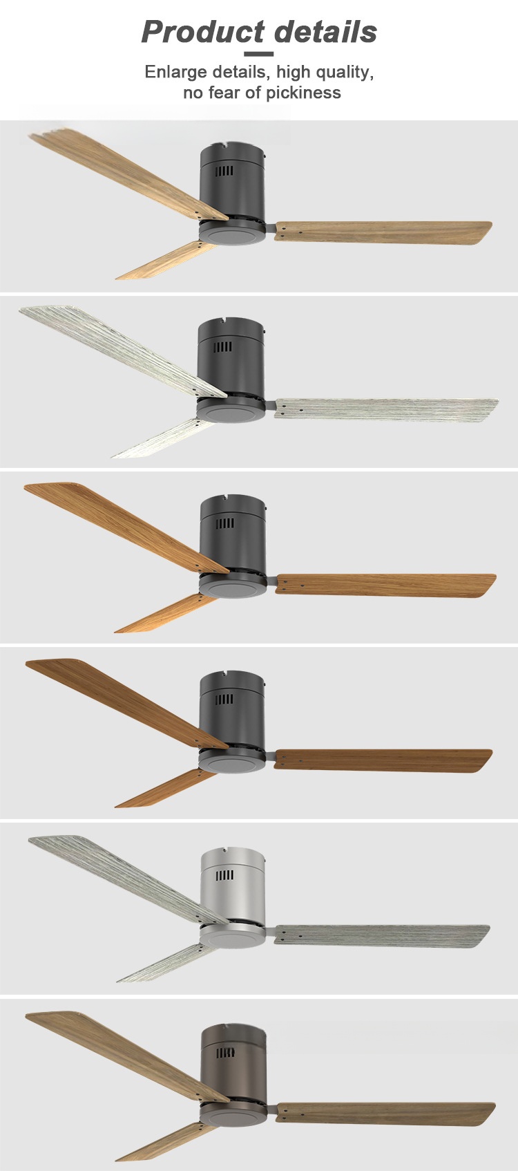 Customizable 52-Inch Waterproof Ceiling Fan Light