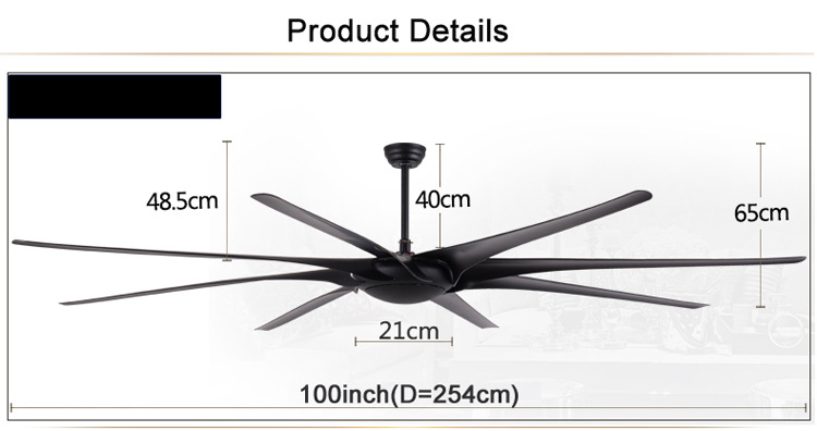 Custom 100-Inch Ceiling Fan Light