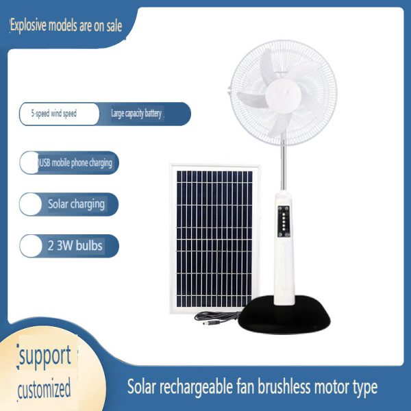 Portable Solar Fan with Remote Control