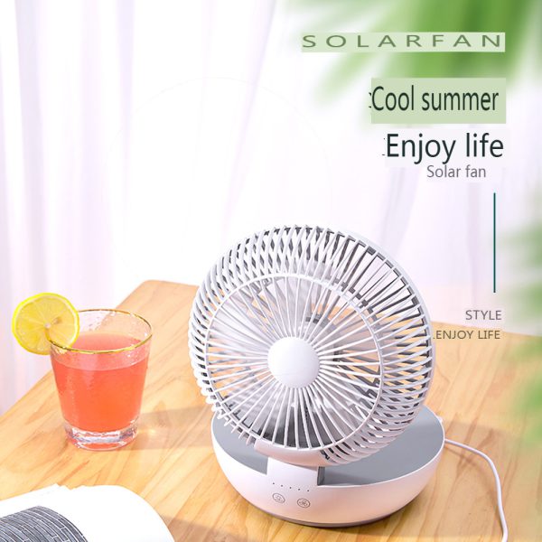 Portable solar fan