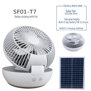 Portable solar fan